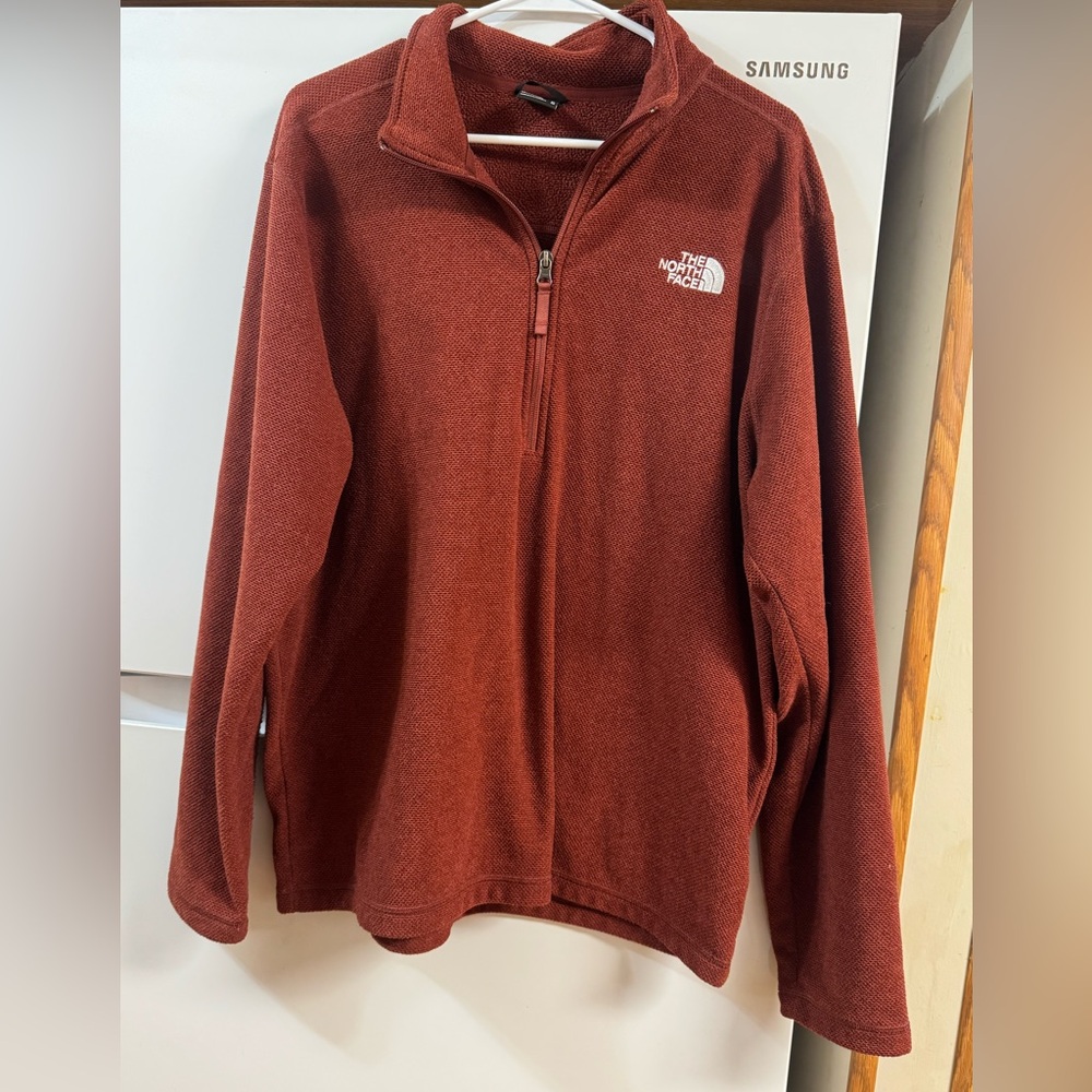 The North Face Brick Red Half-Zip Pullover